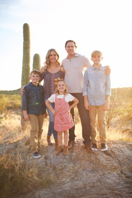 Dr. Katie Hicks DDS and her family in Tucson Arizona